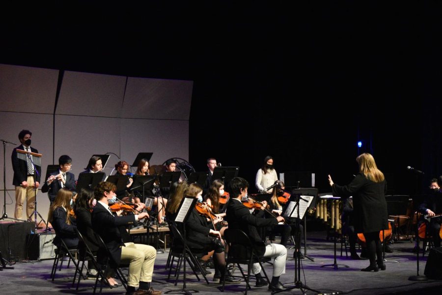 The Hill orchestra performs at their Feb. 4 winter concert. 