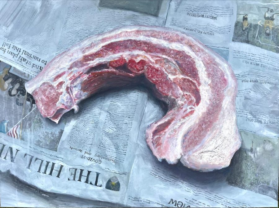 Angela Jin ’24 was inspired by pork from a butcher in China.