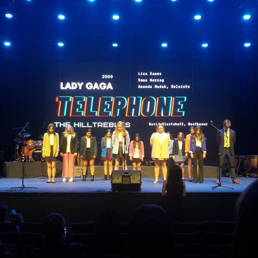 The Hilltrebles sing Telephone by Lady Gaga with help from beatboxer David Slavtcheff 23. 