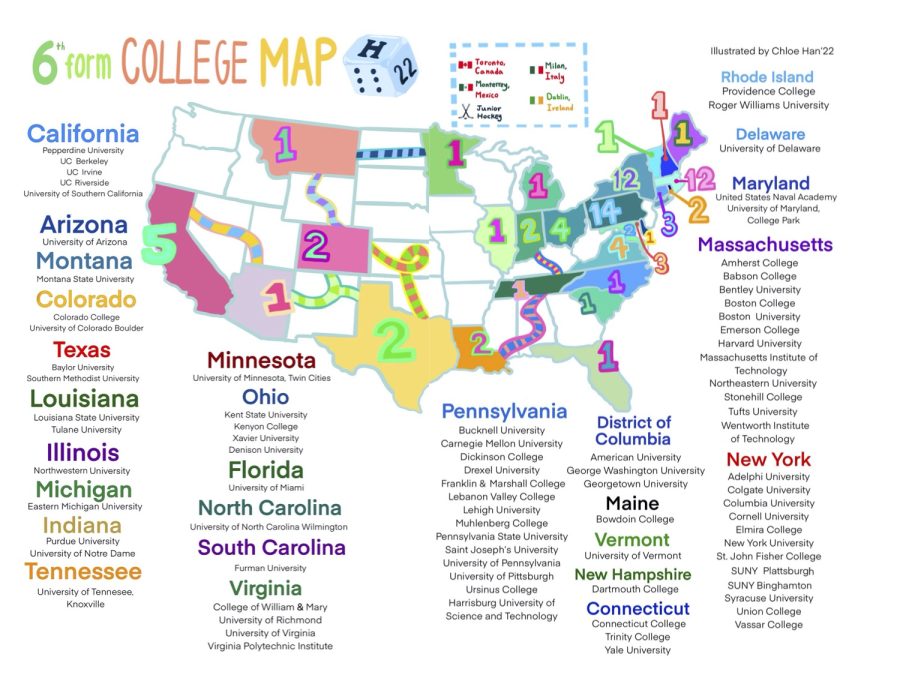 Sixth Form College Map 2022