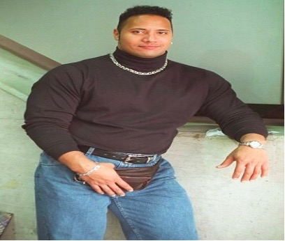 Dwayne The Rock Johnsons turtleneck and chain combo unwittingly foretells Hills fashion scene.