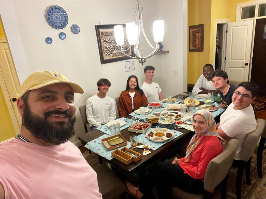 Hoda Eshan hosts Iftar, the fast-breaking meal eaten after sunset, at her house for students celebrating Ramadan 