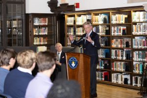 George Will, a longtime conservative and Pulitzer Prize-winning columnist for the Washington Post, spoke to students on Oct. 24 in the McNally Room. Will shared his quickly receding conception of conservative politics, underscored by free markets and limited government.  