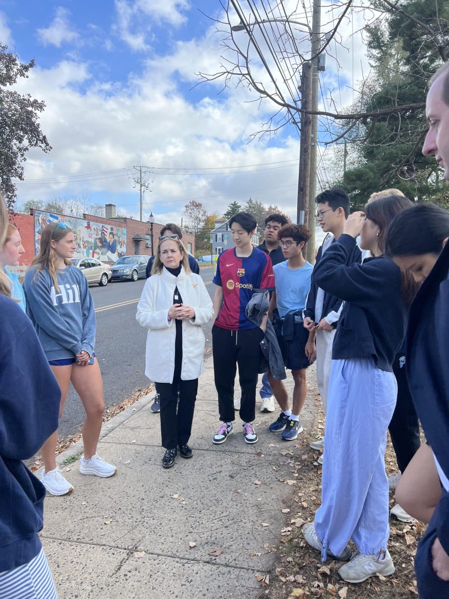 AP Government students meeting Democrat Rep. Madeleine Dean 
